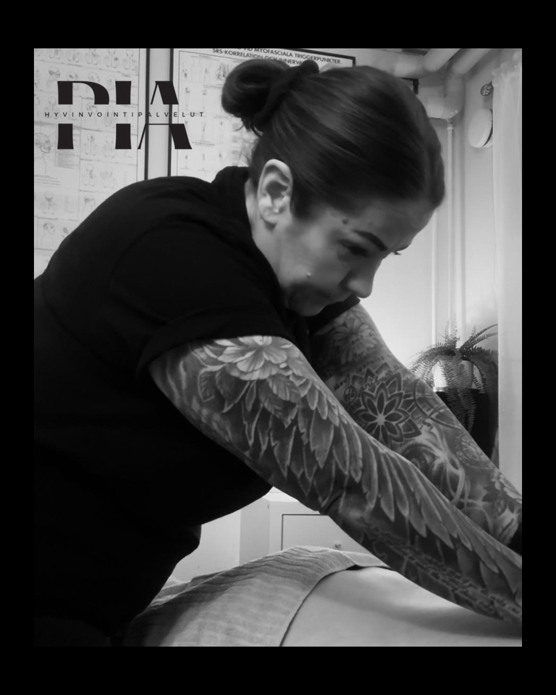 Yrittäjä Pia Vainikka työssään, yhdenlaisen BLNC:n parissa.